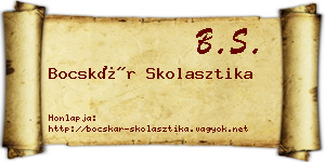 Bocskár Skolasztika névjegykártya